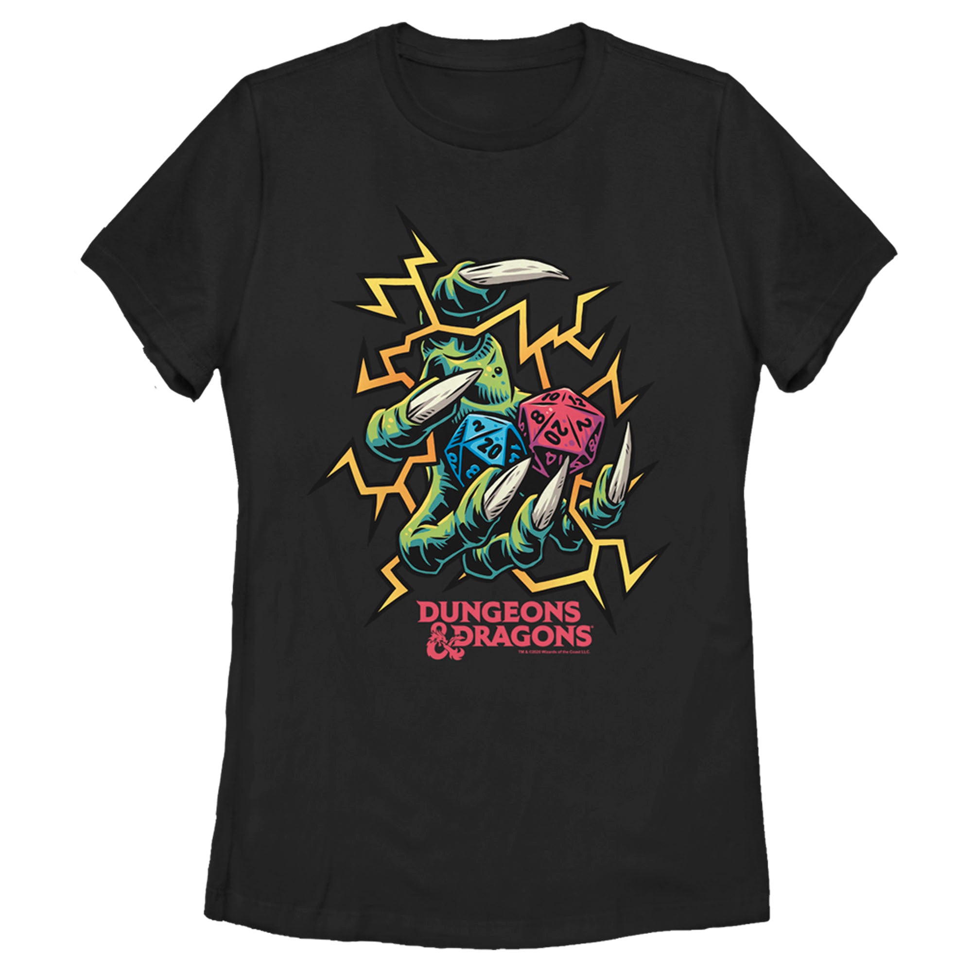 Women’S Dungeons & Dragons Monster Claw Dice Roll T-Shirt