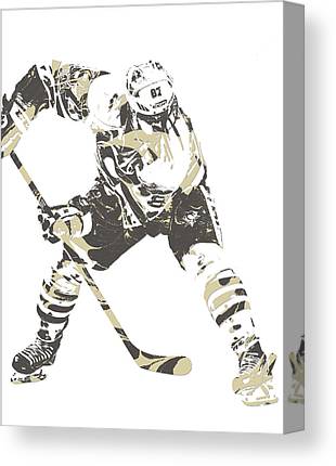 Sidney Crosby Pittsburgh Penguins Pixel Art 10 Joe Hamilton Canvas Print