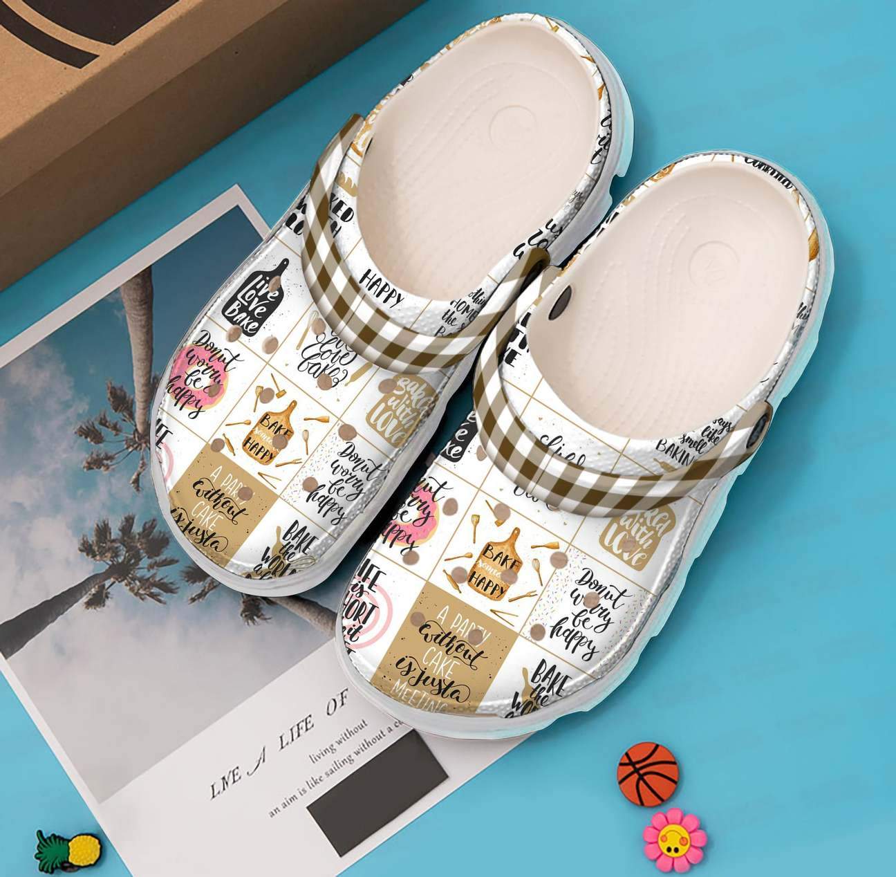 Baking Personalized Clog, Custom Name, Text, Color, Number Fashion Style For Women, Men, Kid, Print 3D Baking Makes You Happy