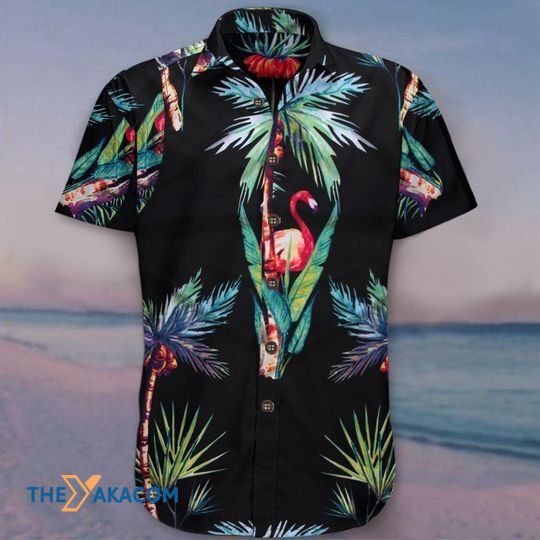 Flamingo Coconut Tree Summer Beach Vacation The Best Gift For Animal Lovers Hawaiian Shirt Ha102153