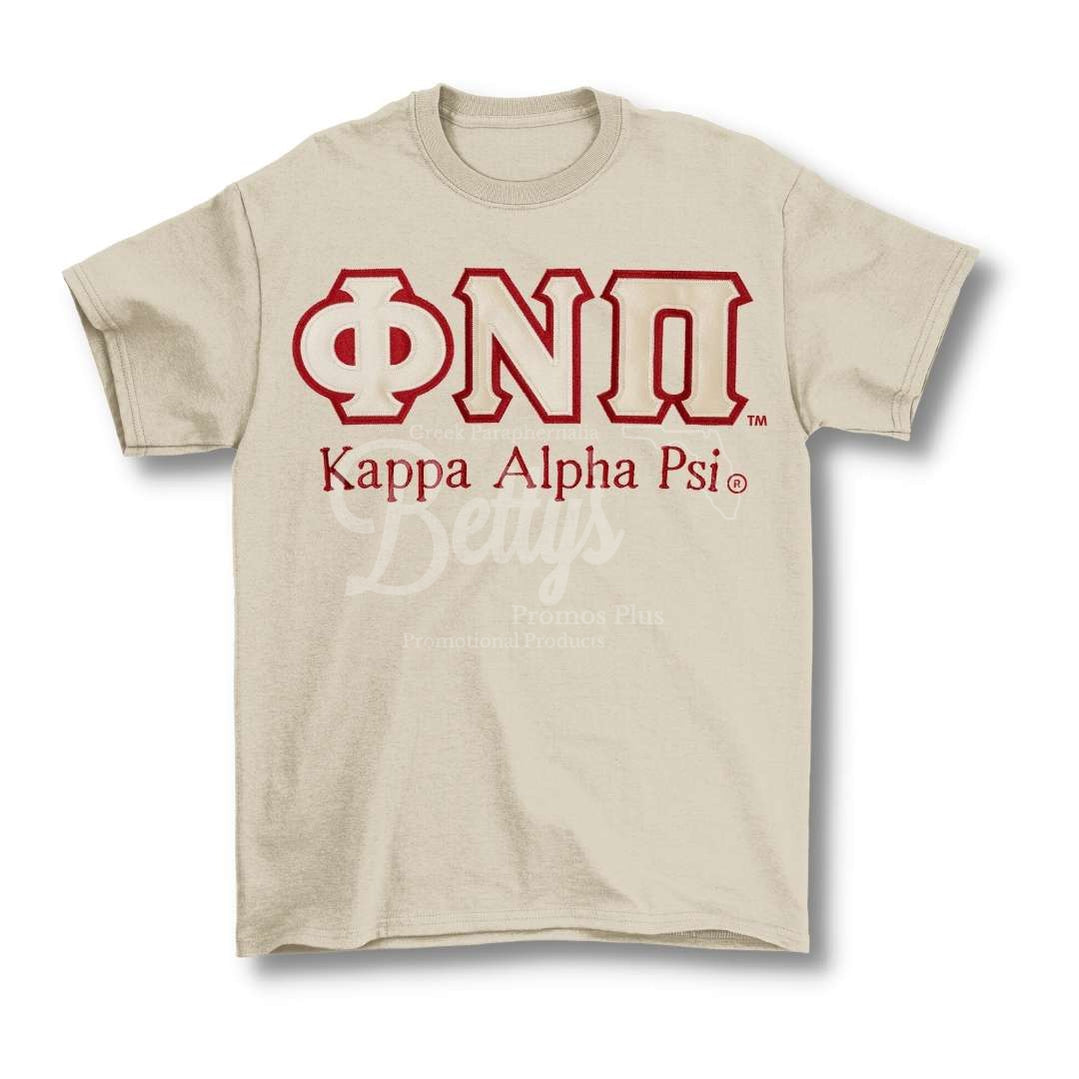 Kappa Alpha Psi Καψ Φνπ Double Stitched Appliqué Embroidered Line T-Shirt