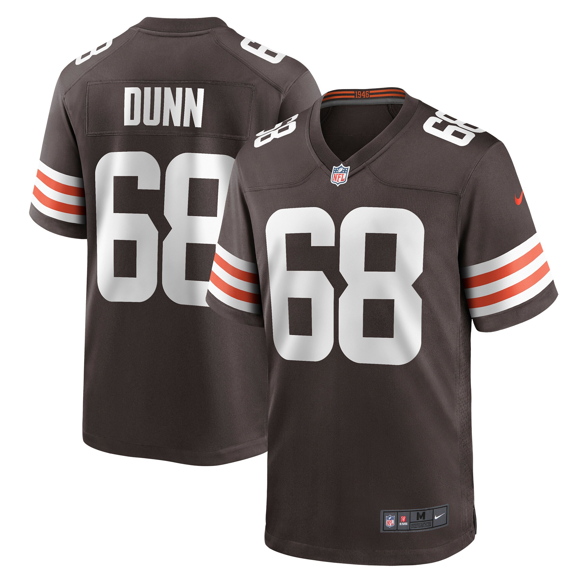 Michael Dunn Cleveland Browns Game Jersey – Brown