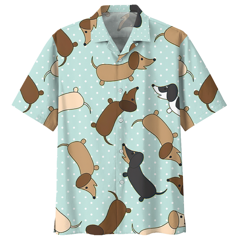 Dachshund Blue Awesome Design Unisex Hawaii Shirt For Men And Women Ha105897