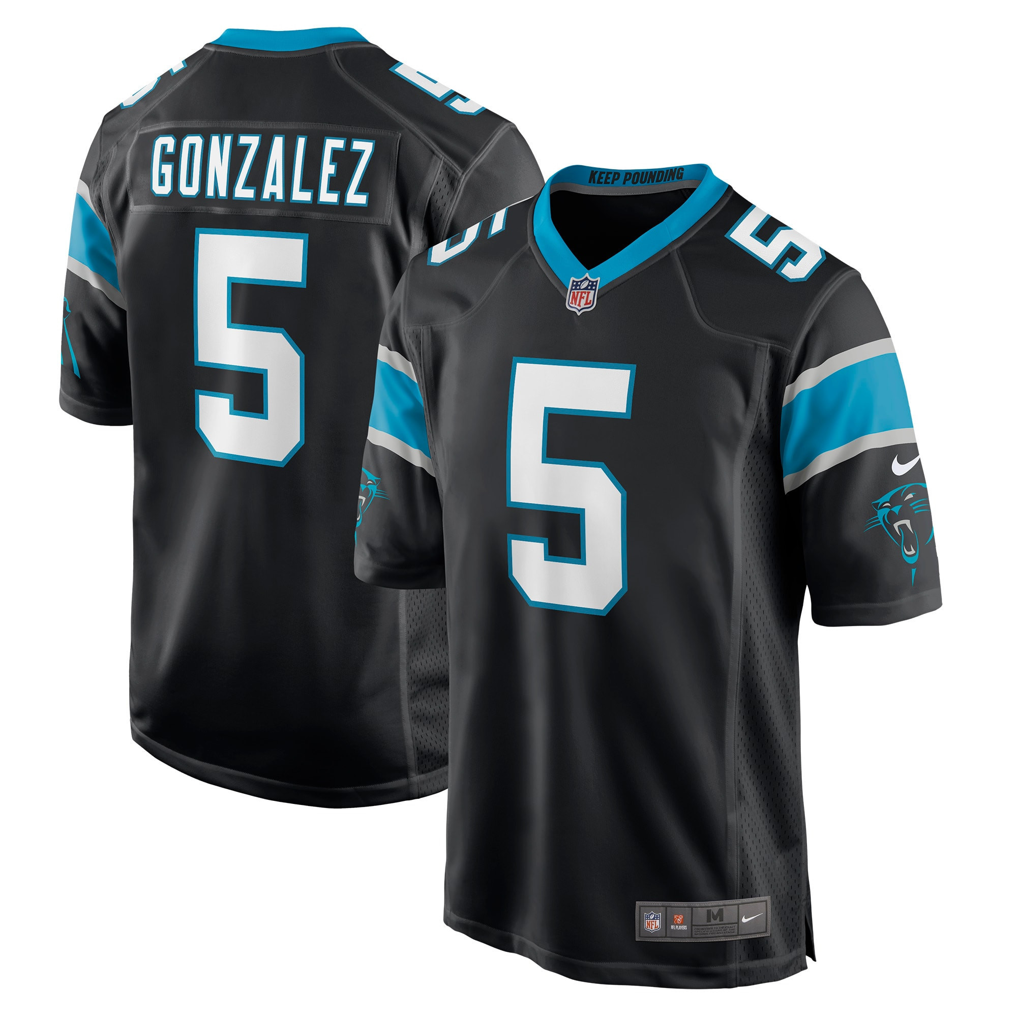 Zane Gonzalez Carolina Panthers Game Jersey – Black NFL