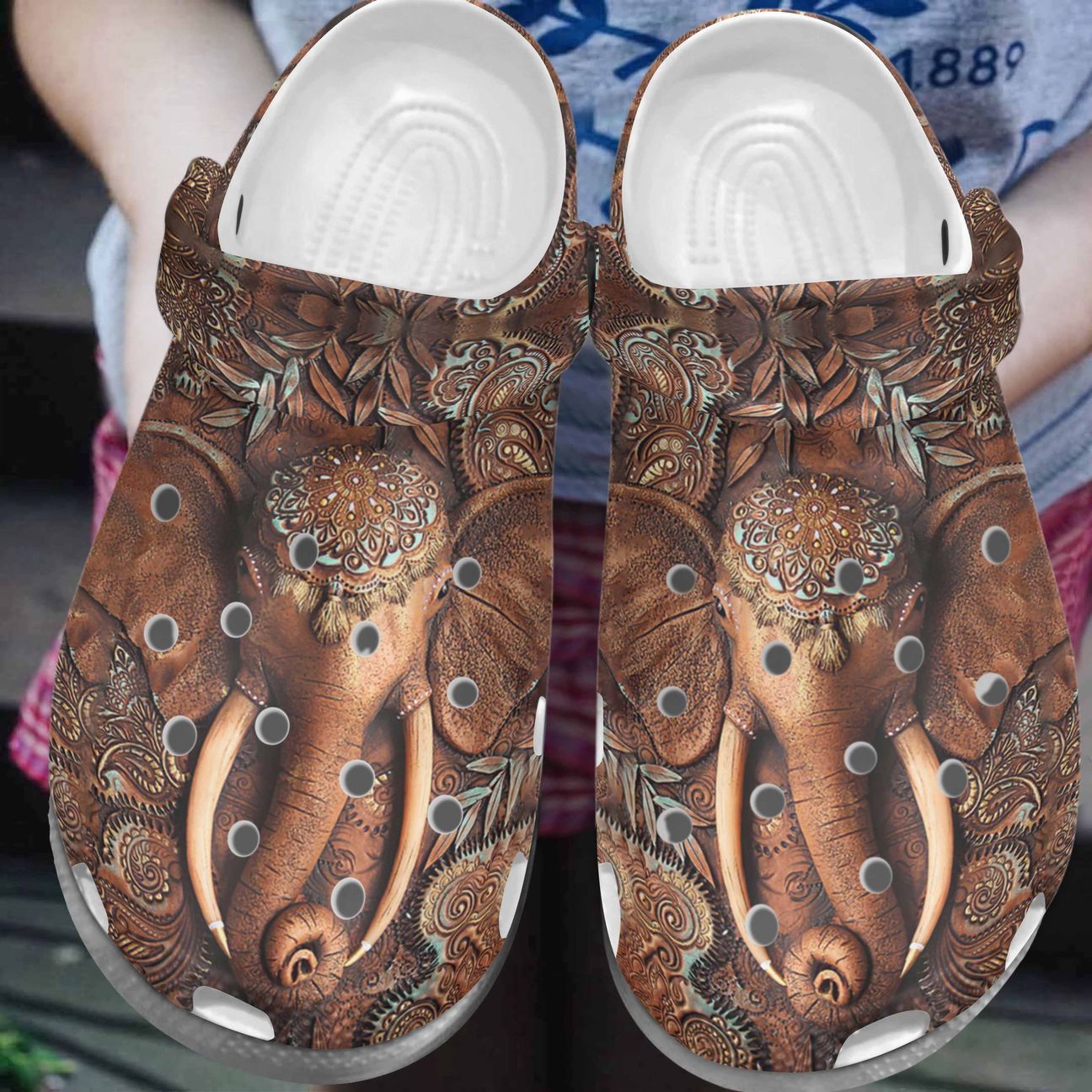 Elephant Personalized Clog, Custom Name, Text, Color, Number Fashion Style For Women, Men, Kid, Print 3D I Love Elephants Ver 1