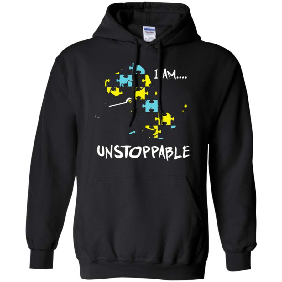 AGR I Am Unstoppable Autism T-Rex Dinosaur Hoodie