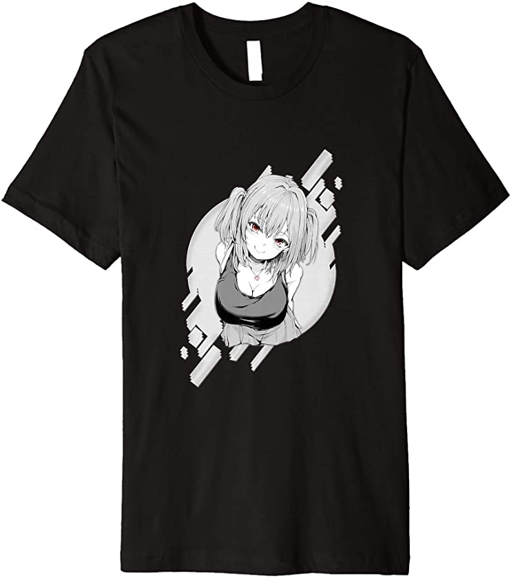 Aesthetic Anime Girl Smug – Waifu Material Japanese Otaku Premium T-Shirt