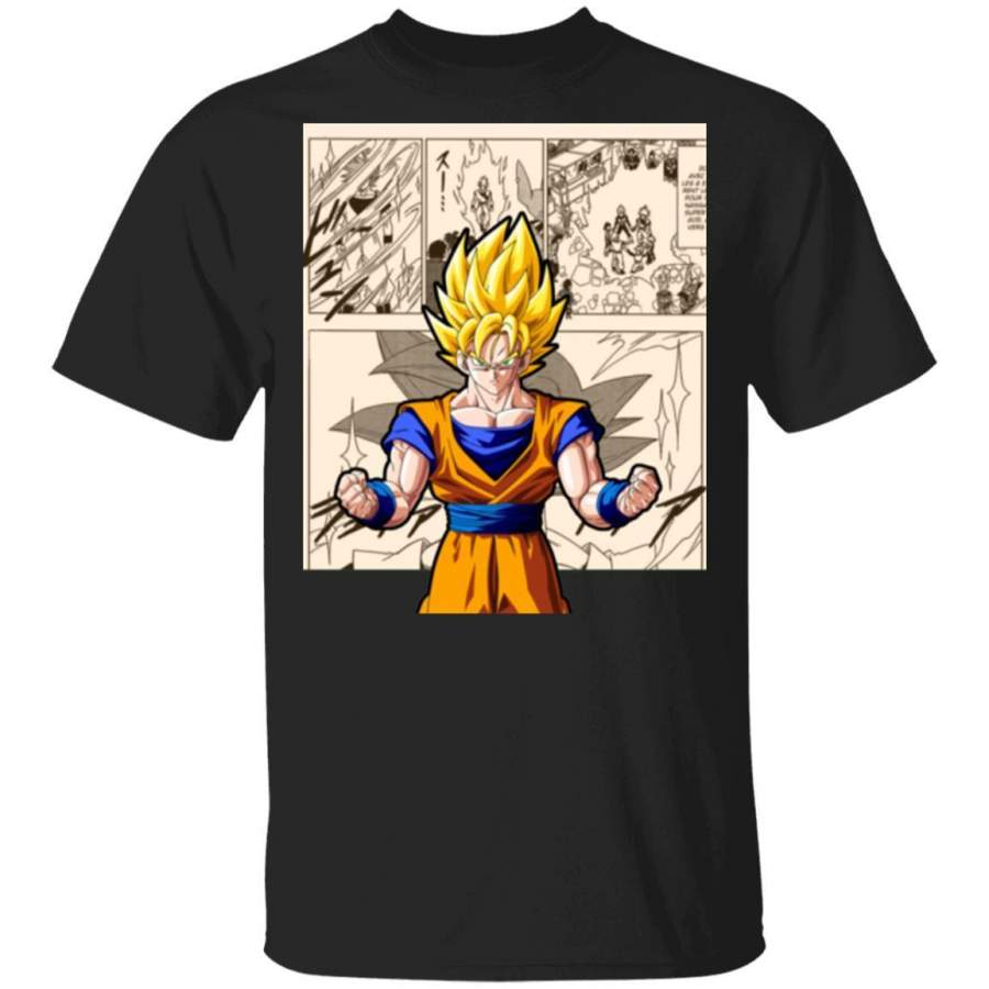 Dragon Ball Goku Super Saiyan Shirt Anime Character Mix Manga Style Tee ...