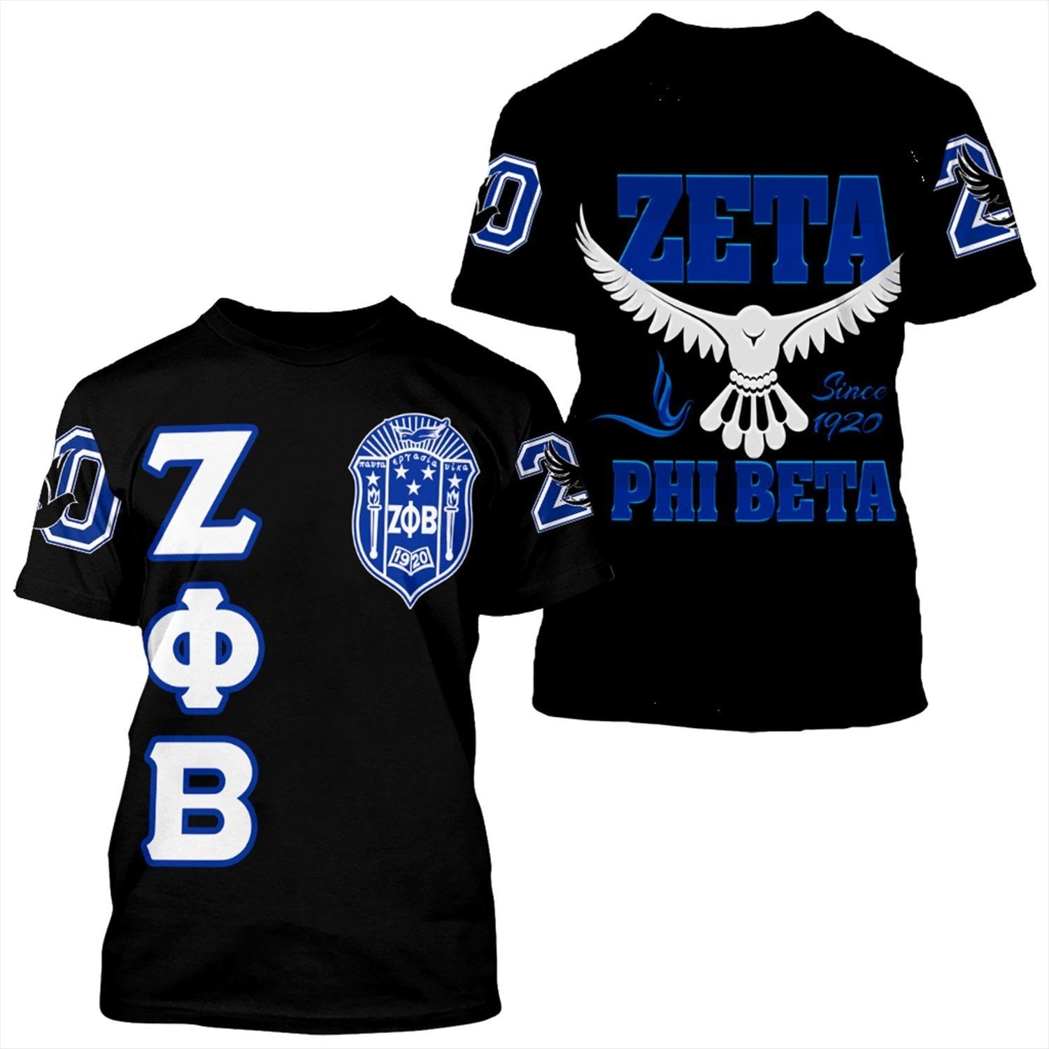 Sorority Tshirt – Zeta Phi Beta Letters Tshirt