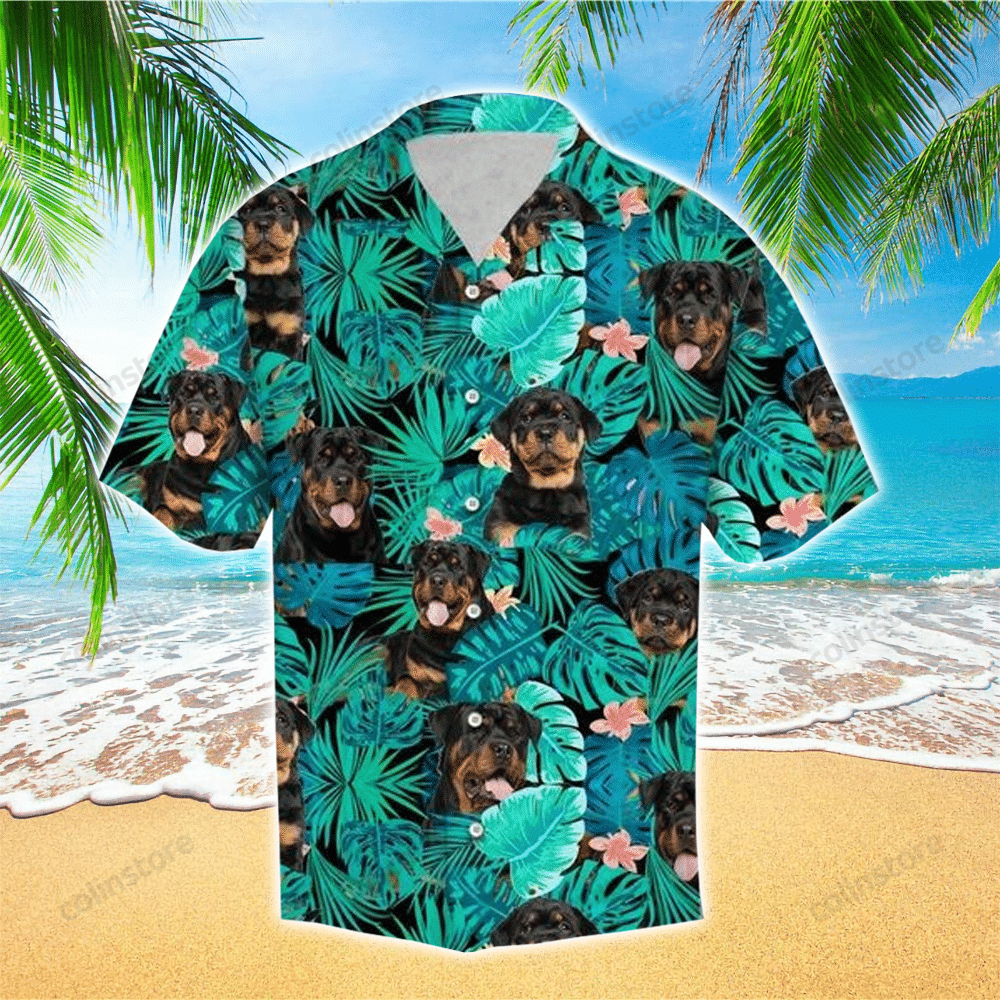 Rottweiler Tropical Hawaii Shirt Aloha Ha79784