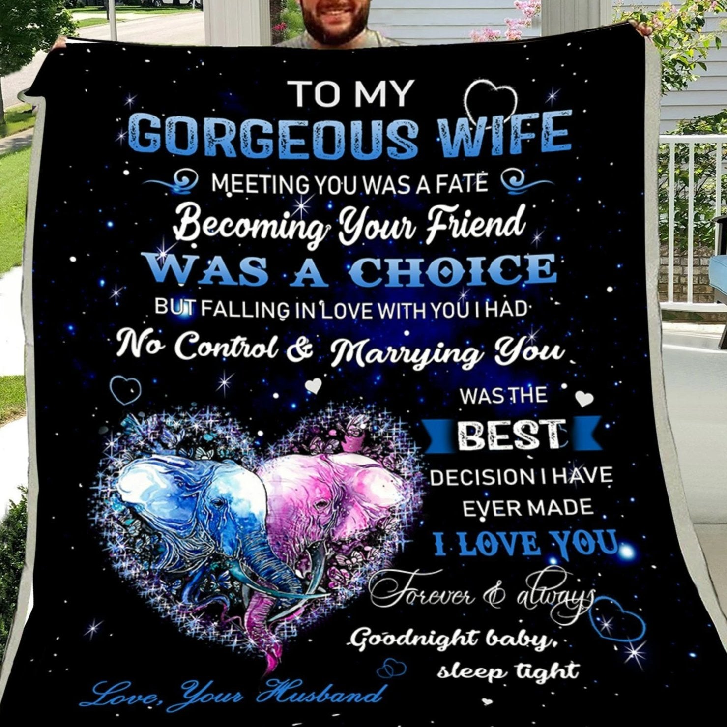 To My Gorgeous Wife Blanket Christmas Gift For Wife