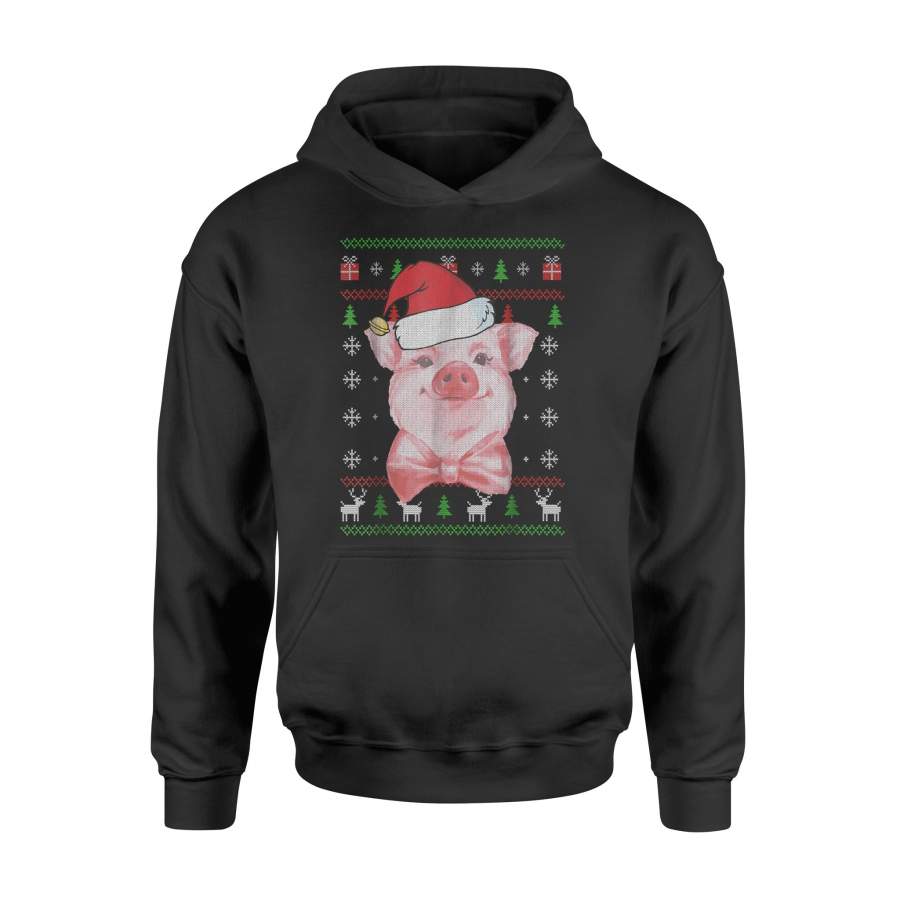 Cute Santa Pig Christmas Ugly Sweater Holiday Gifts T-Shirt – Standard Hoodie