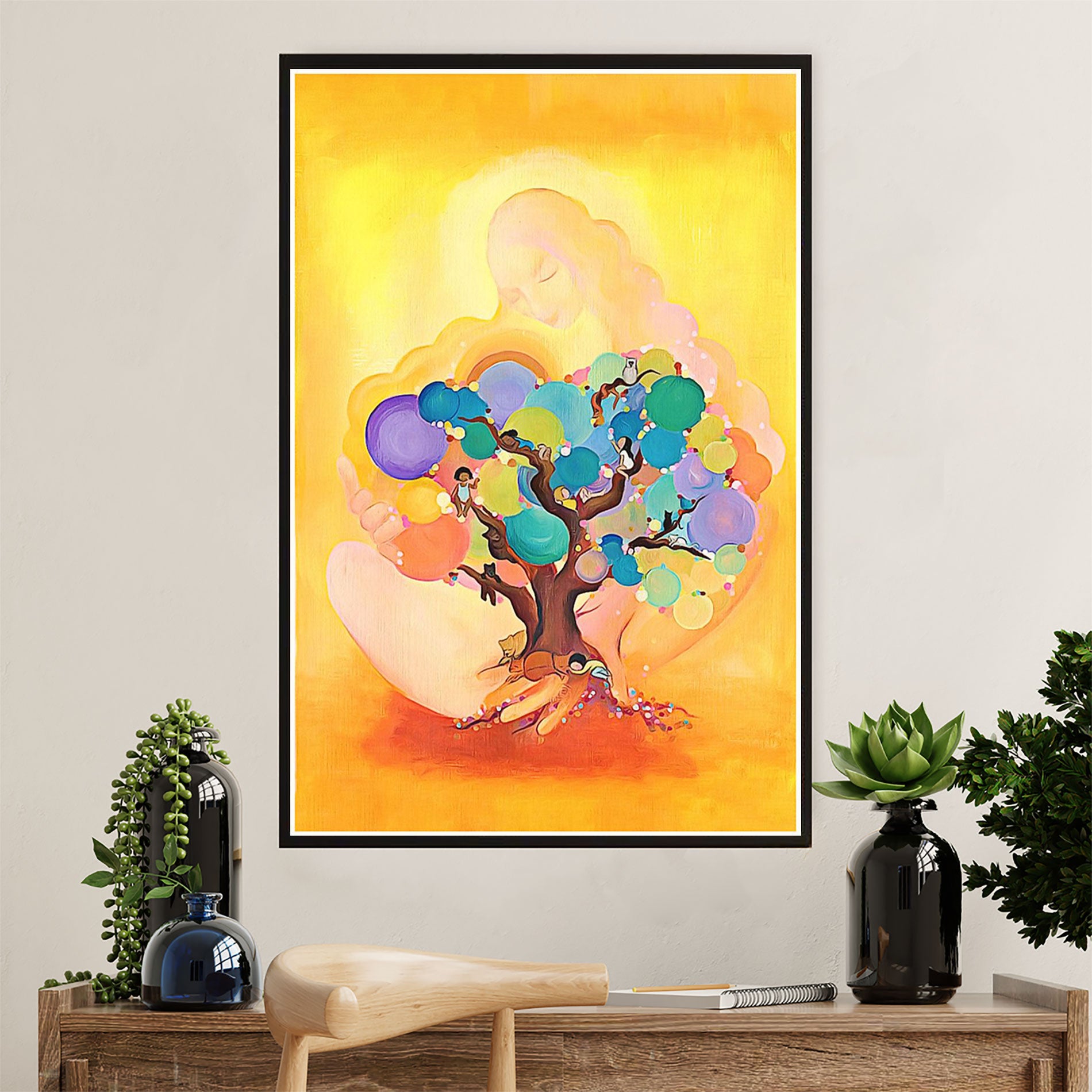 African American Afro Poster Prints | Mother Nature | Wall Art Gift For Black Girl