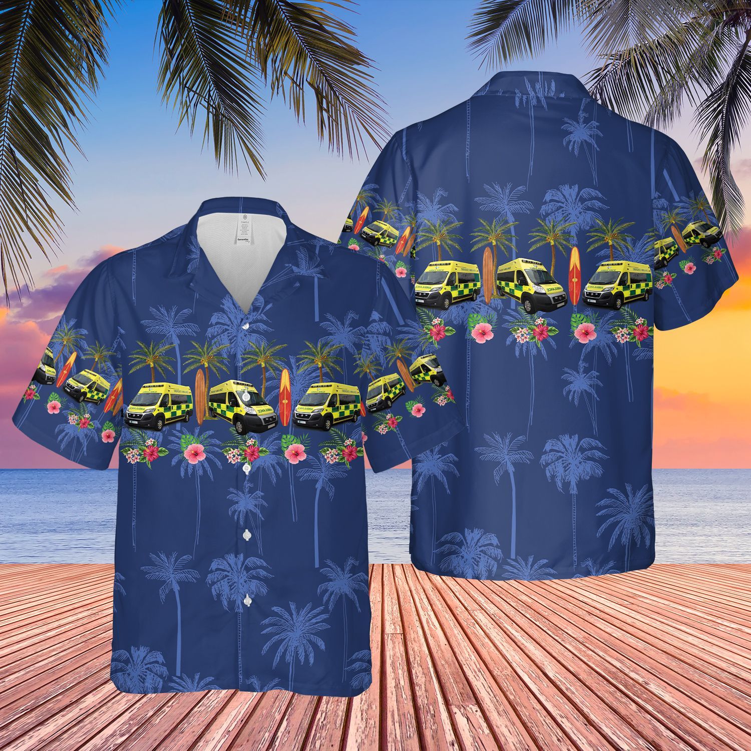 Nhs Ambulance Blue Amazing Design Unisex Hawaii Shirt For Men And Women Ha45289