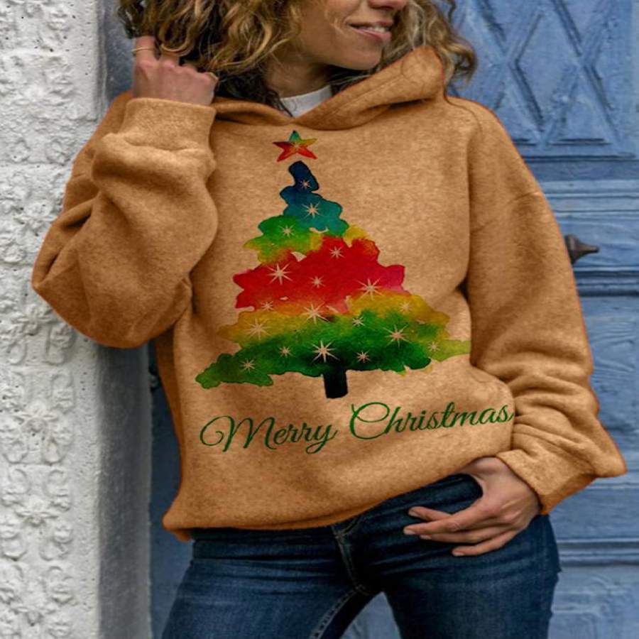 Christmas Tree Merry Christmas Letter Hoodie 3D All Over Print