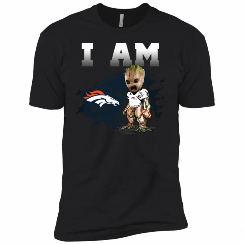 Denver Broncos I Am Groot Men Short Sleeve T Shirt