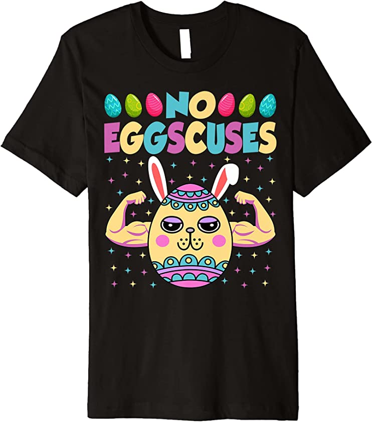 Easter Bodybuilding Bunny Egg Egg Hunting Easter Gym Pun Premium T-Shirt