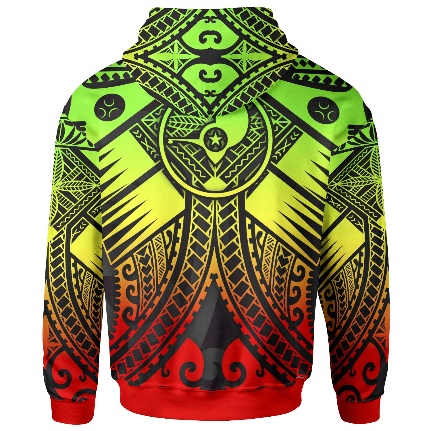 Yap Custom Personalised Hoodie – Reggae Seal with Polynesian Tattoo – BN18