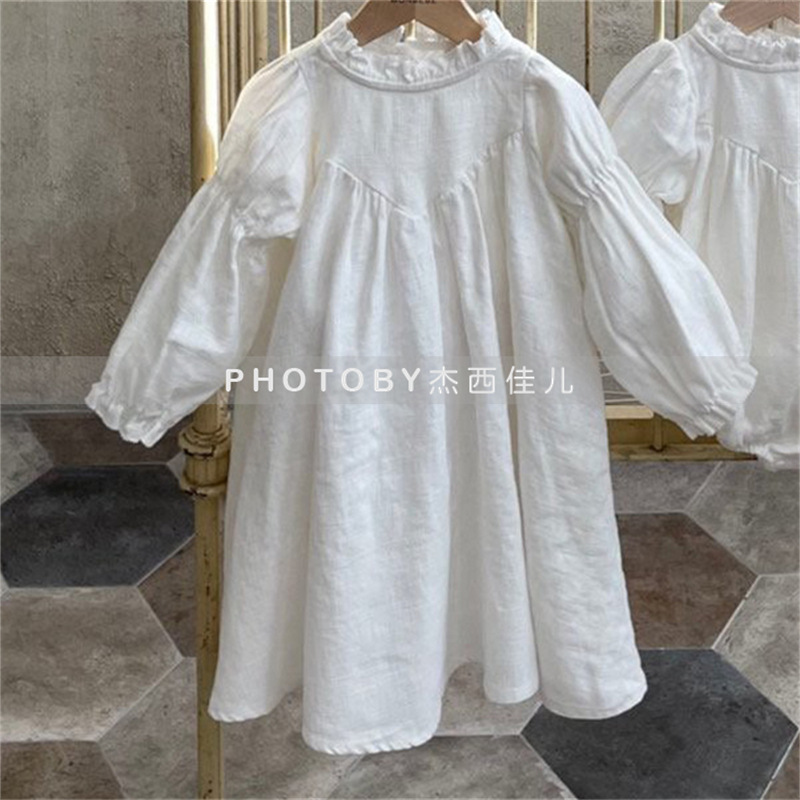 Baby Girl Dresses Spring Summer Soft Cotton Linen Solid Color Kids Clothes Cute Bohemian Infant Toddler Girls Clothing alx