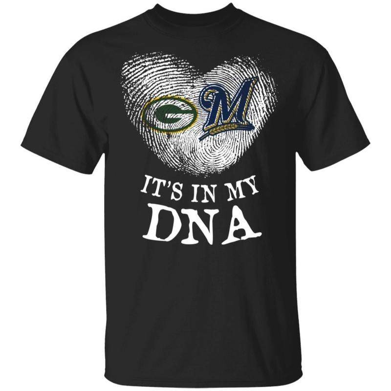 It’s In My Dna Milwaukee Brewers And Green Bay Packers Shirt For Fans Tt09