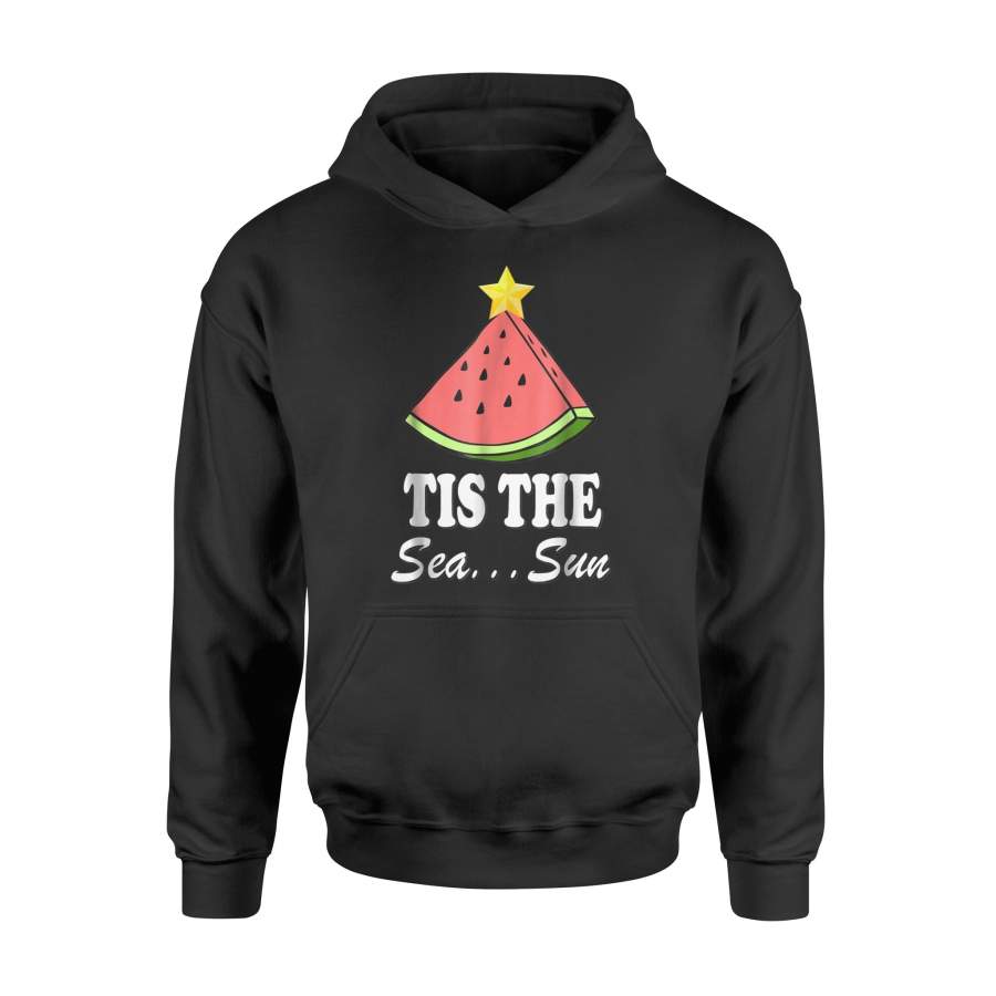 Christmas In July Tis The Sea Sun   Watermelon X-Mas  Hoodie