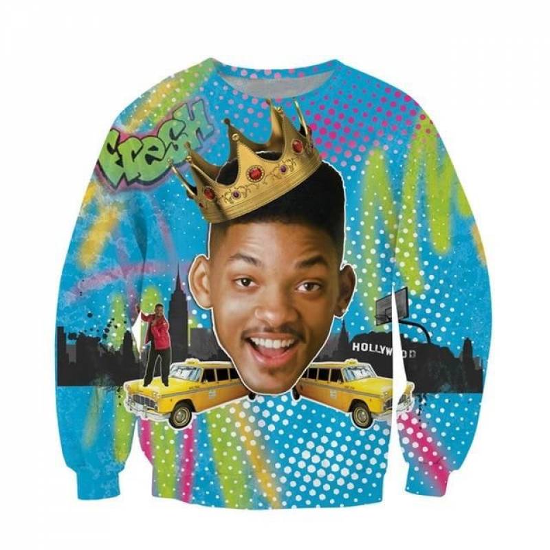 3d Hoodie Will Smith Fresh Prince Of Bel Air Print 3d Sweatshirt Long Sleeve Crewneck Tops S-xl