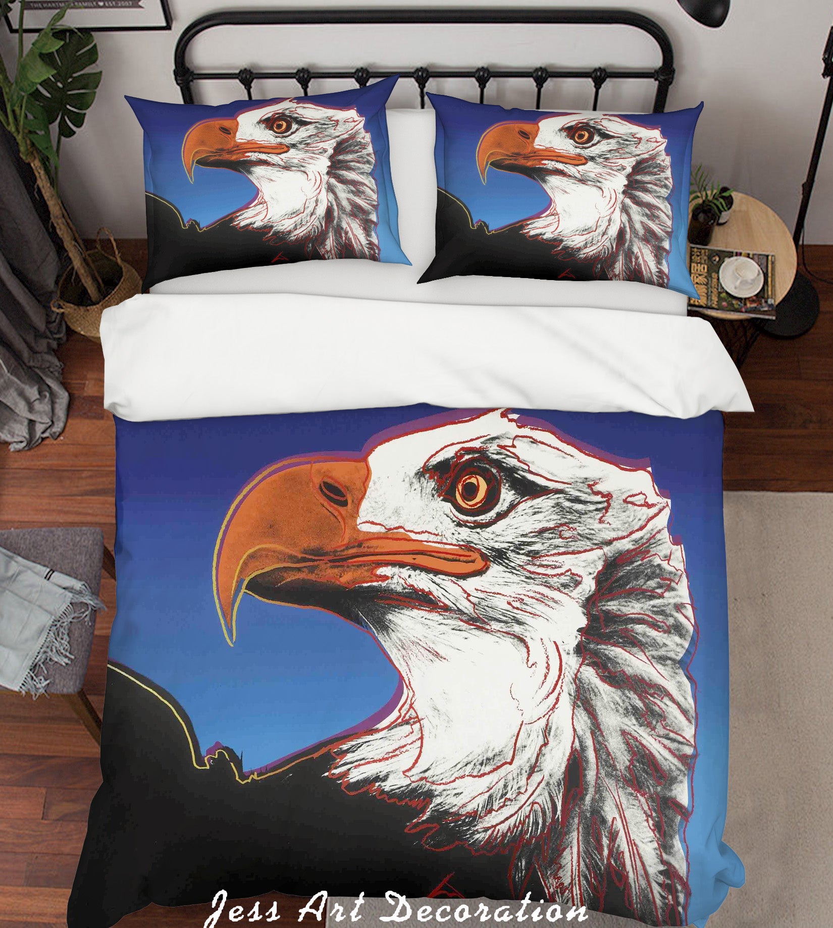 3D Andy Warhol Colorized Animal Eagle Blue Sky Quilt Cover Set Bedding Set Duvet Cover Pillowcases  Zy D15