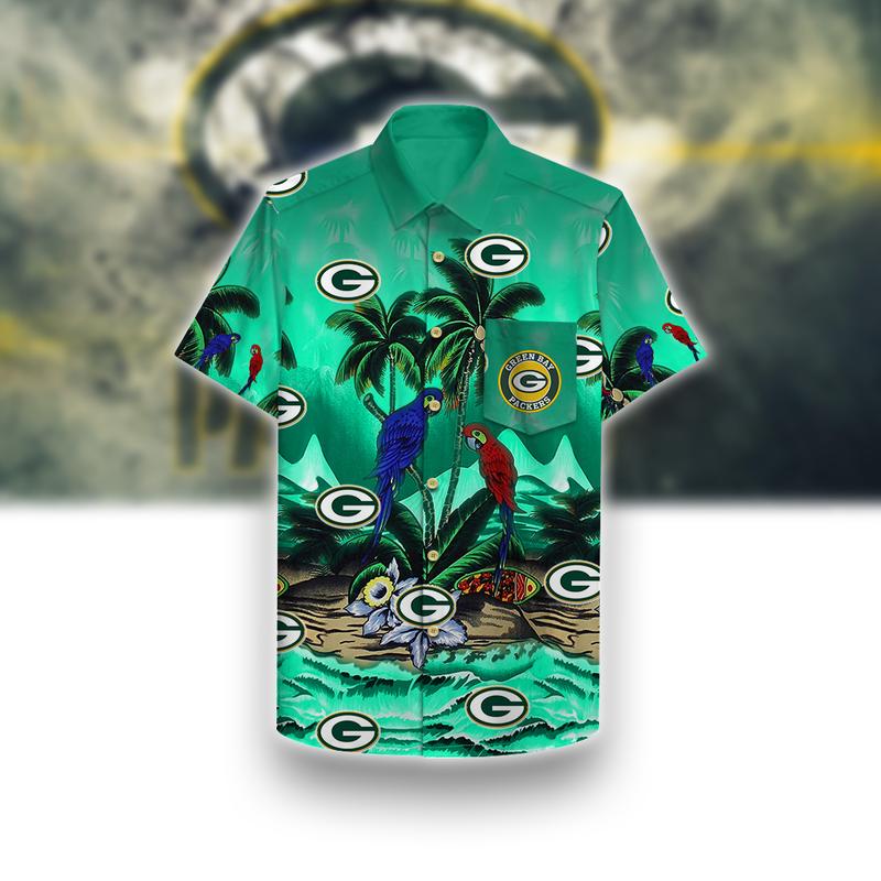 Green Bay Packers Unisex Hawaiian Shirt Pattern- Hawaii Shirt-Hao1