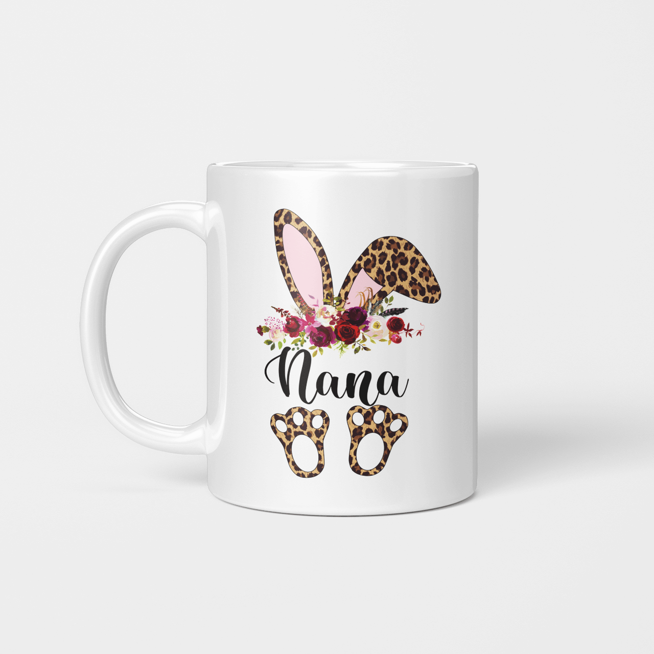 Mimi Bunny Floral Leopard Plaid Mimi Happy Easter Mother’S Day Mug 11Oz, 15Oz Ceramic Mug, Coffee Cups