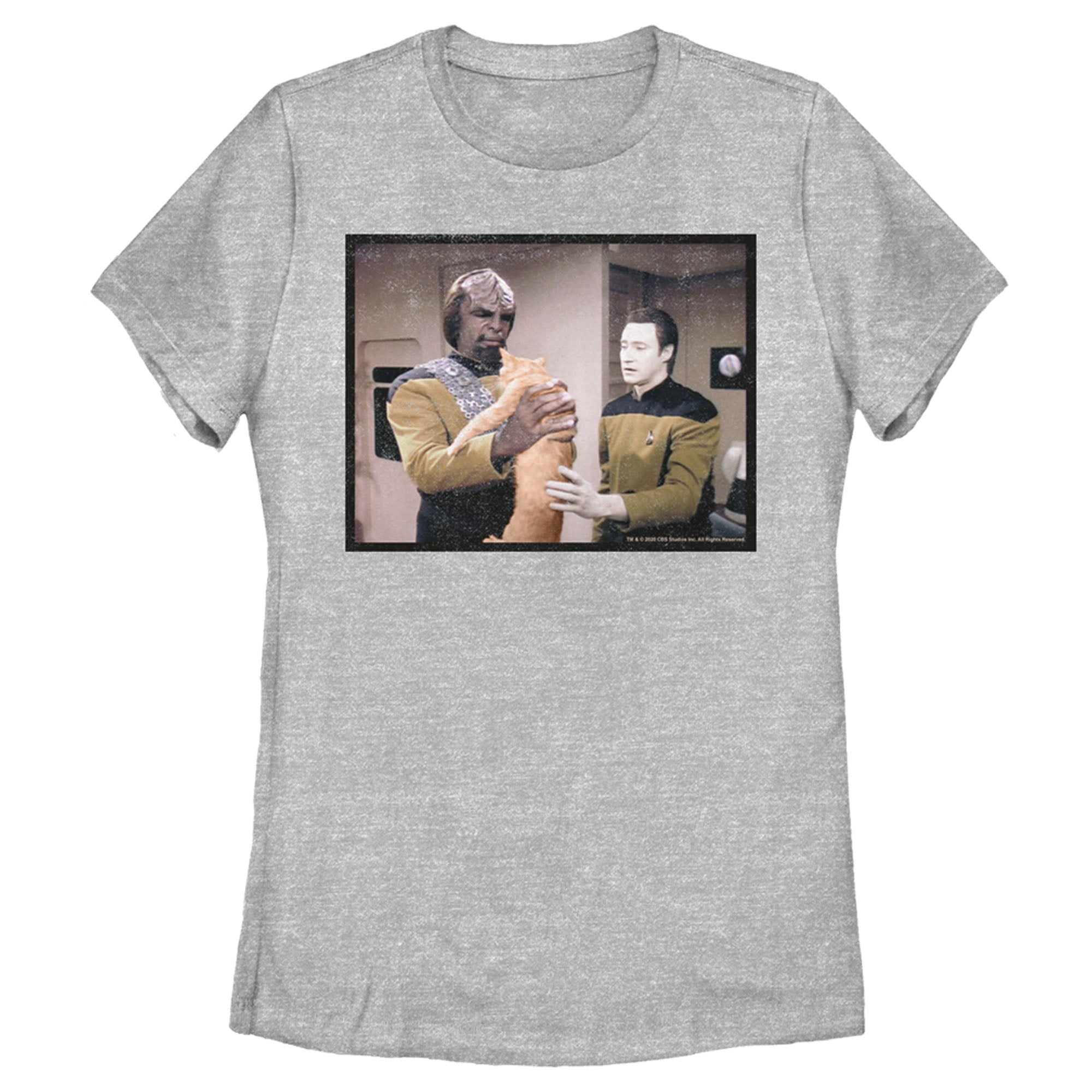 Women’S Star Trek: The Next Generation Worf And Data What Do We Do With This Cat T-Shirt