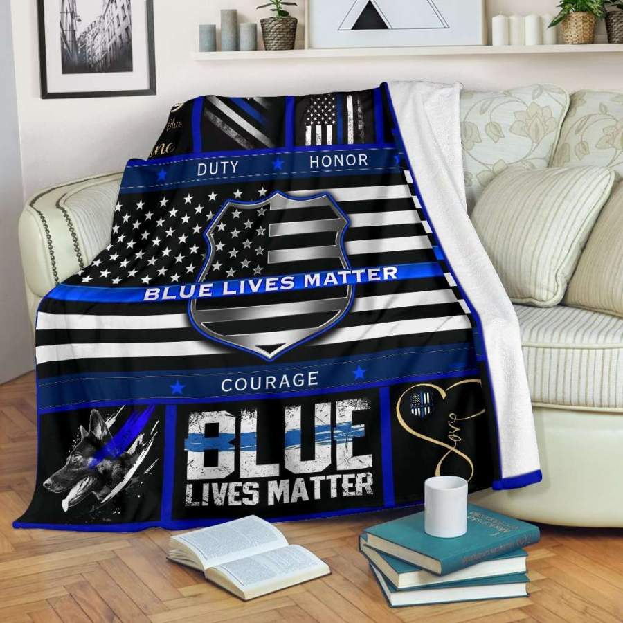 Blanket Gift For Police Blue Lives Matter