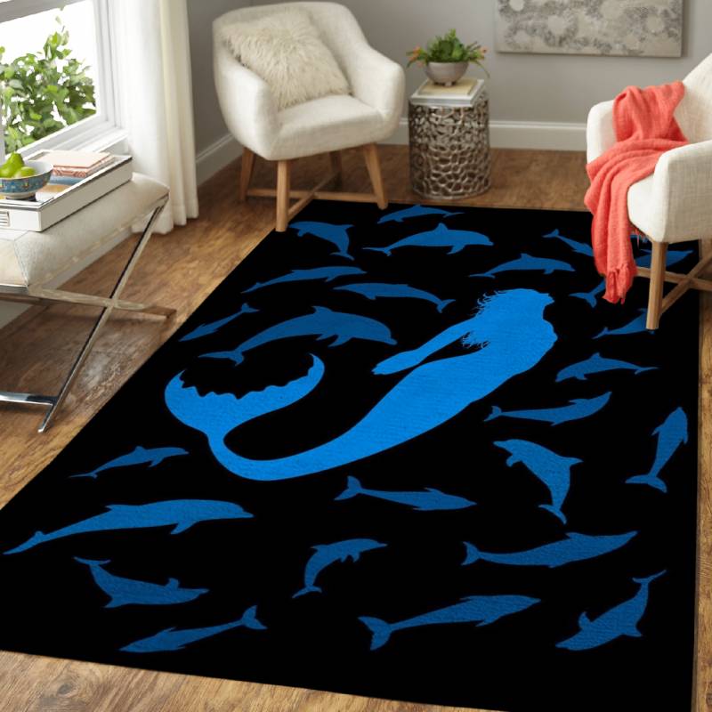 Siren diving dolphins – Animals Area Rug Carpet