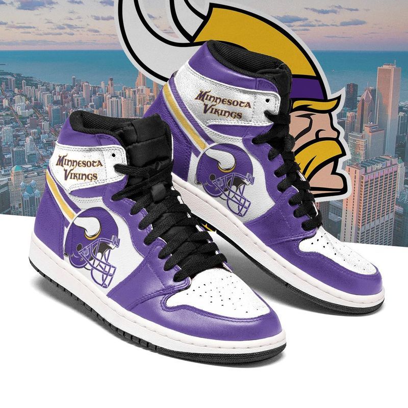 Minnesota Vikings 1 Unisex Air Jordan Custom Sneaker