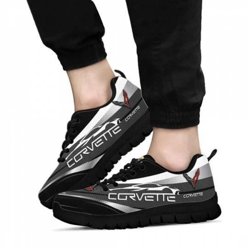 3D Printed Chevrolet Corvette NTA Sneakers For Men & Women Ver 11 (Black)