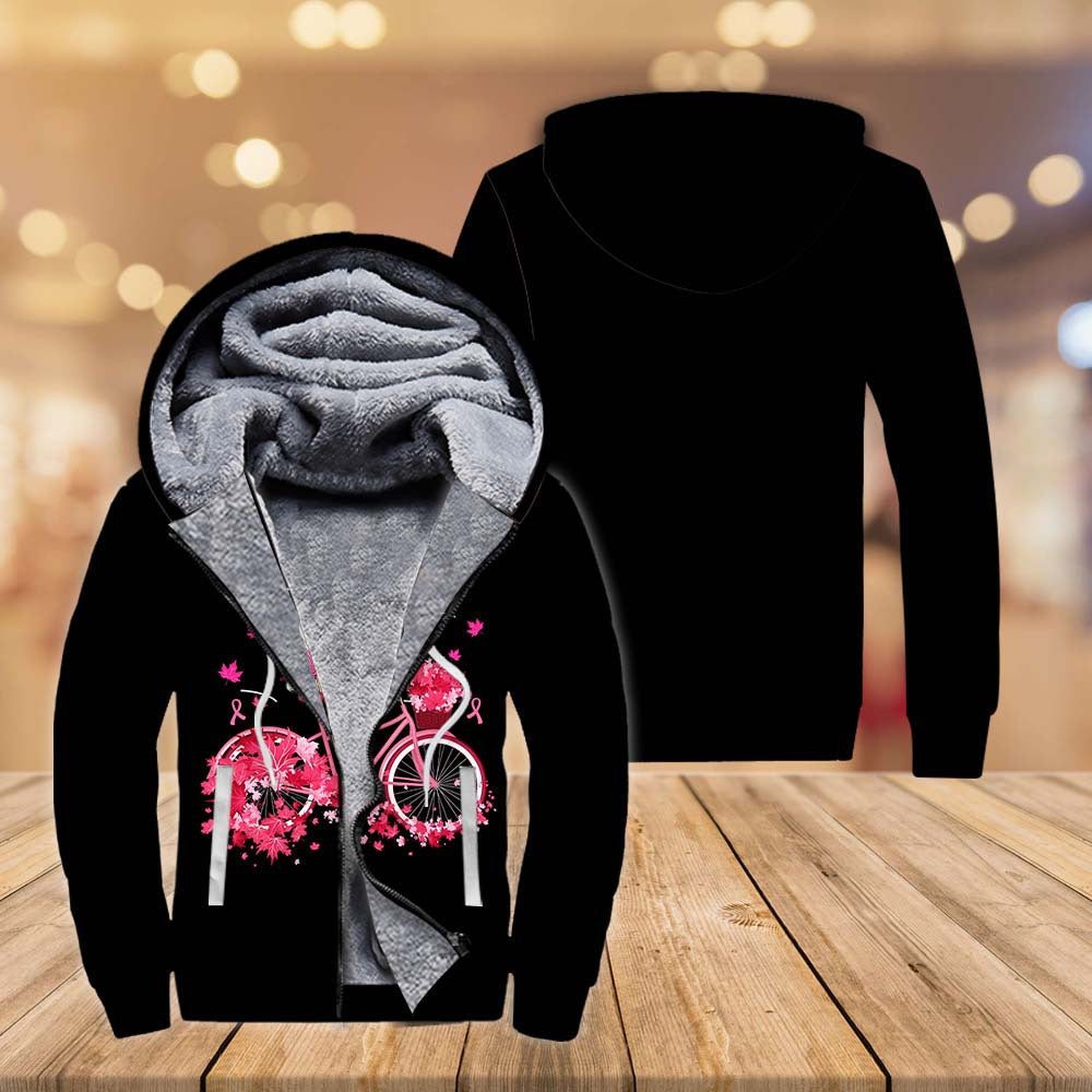 Autumn Pink Elephant Pink Fleece Zip Hoodie All Over Print | Unisex | Adult | Ft2049