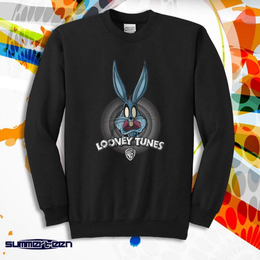 bugs bunny crazy zombie looney tunes Men’s Sweatshirt