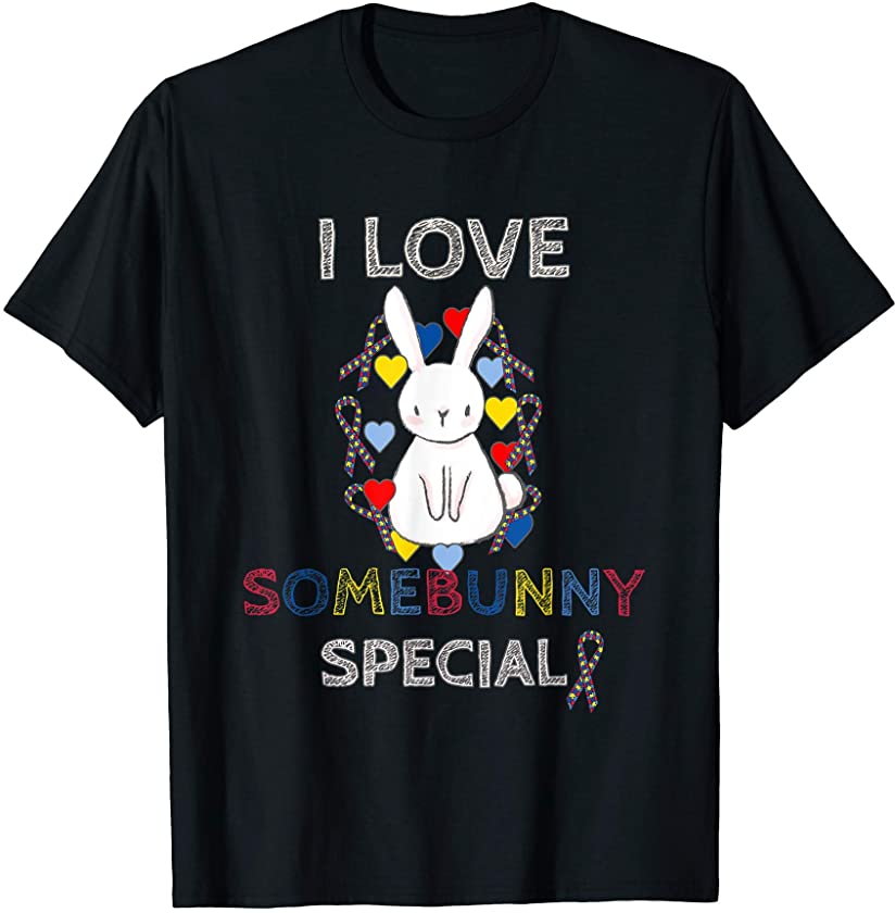 Autism Awareness Day Easter Bunny Pun Puzzle Piece Ribbon T-Shirt