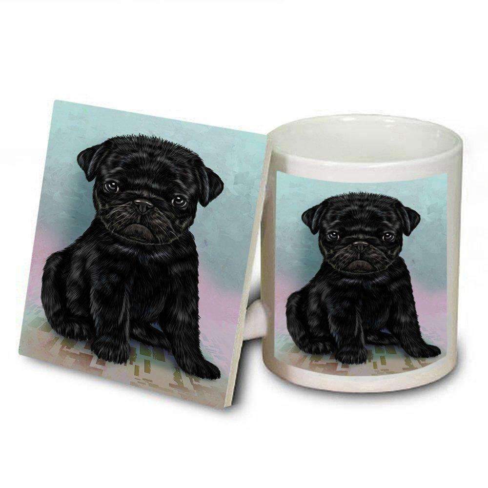 Pugs Puppy Dog Mug And Coaster Set