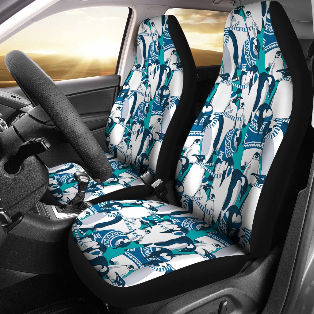 Penguin Pattern Universal Fit Car Seat Covers