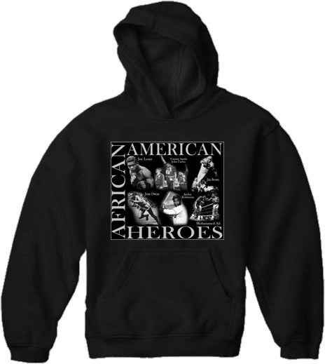 African American Sports Heroes Adult Hoodie