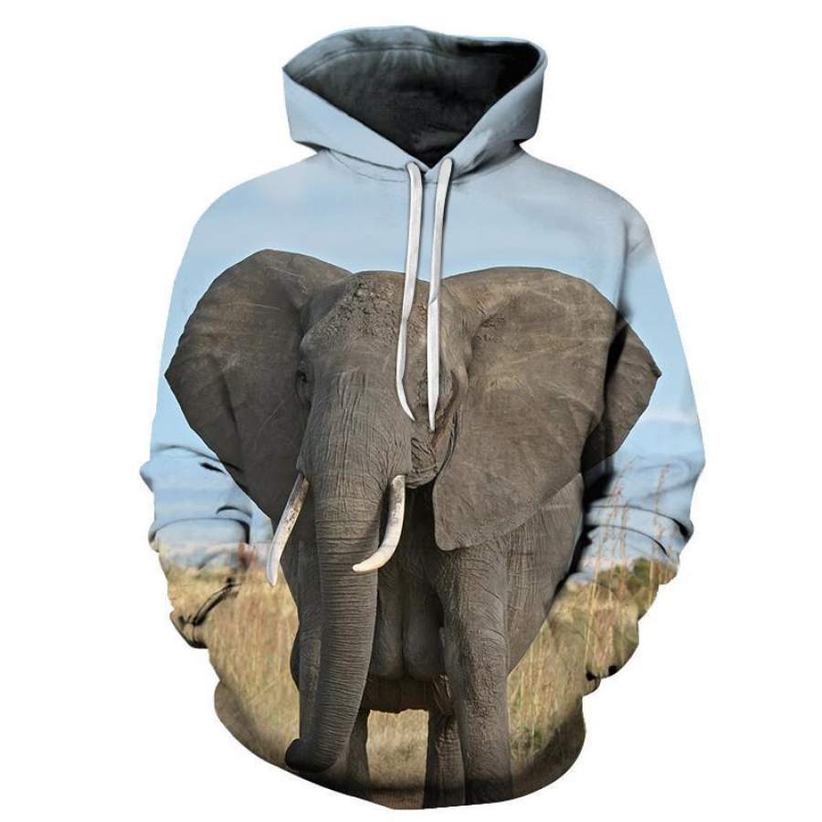 Elephant Unisex 3D All-Over Print Hoodie