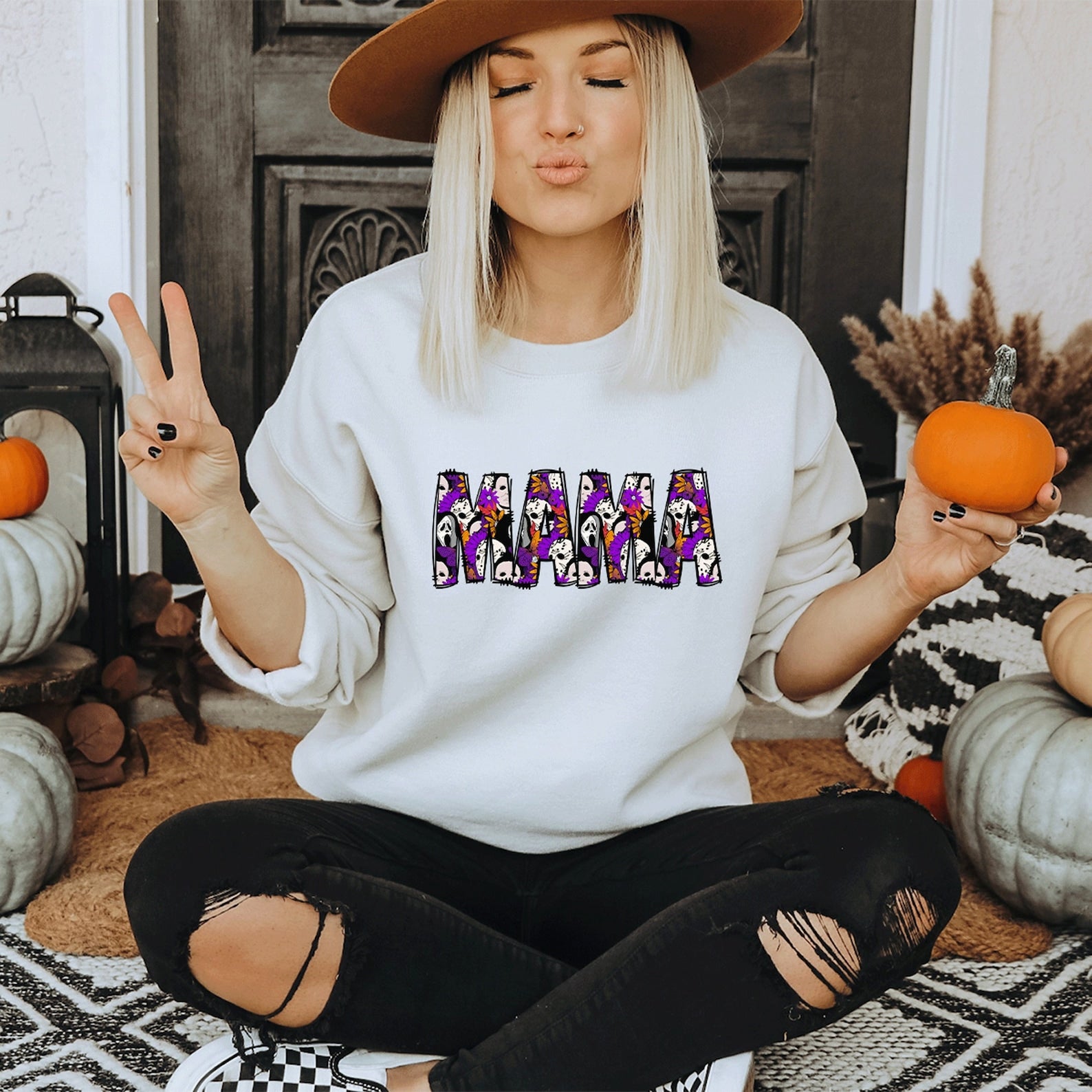 Halloween Mama Sweatshirt 2D Crewneck Sweatshirt All Over Print Sweatshirt For Women Sweatshirt For Men