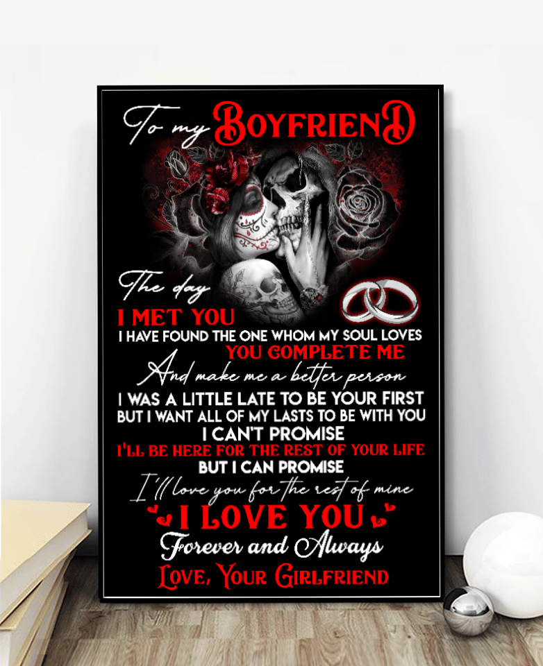 Skull Boyfriend Love For My Life Poster GG
