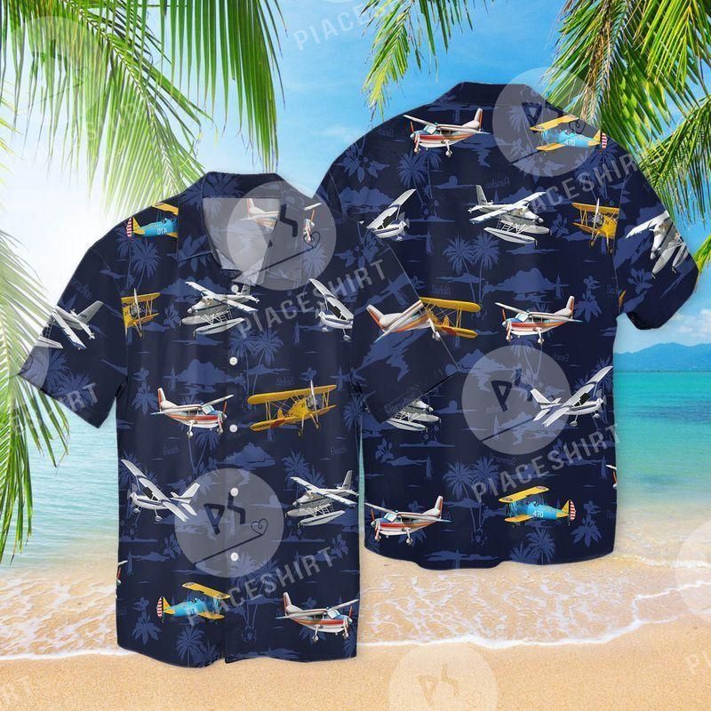 Airplane Aloha Hawaii Shirt Colorful Short Sleeve Summer Beach Casual For Men And Women Ha60766