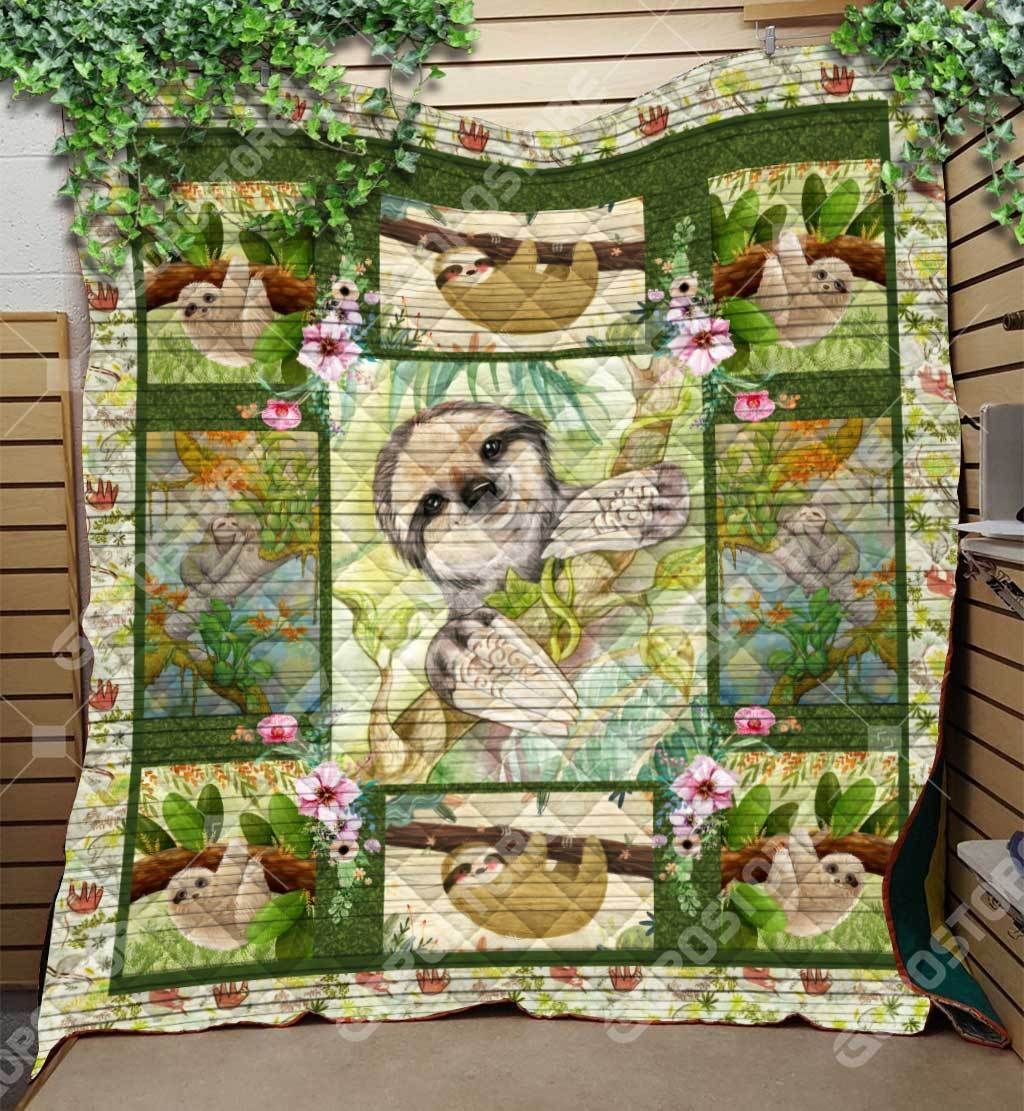 Sloths Art Like 3D Quilt Blanket 1055