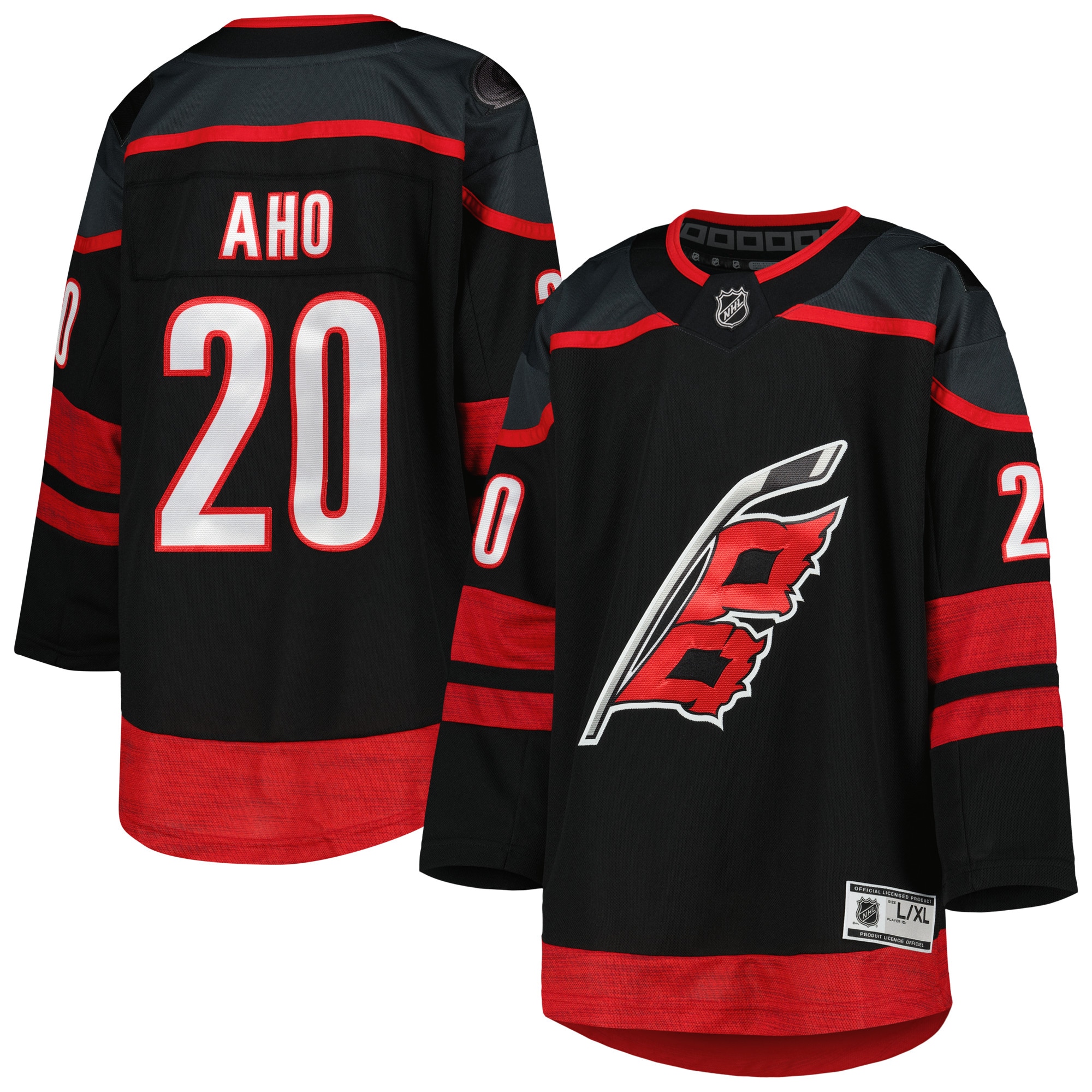 Sebastian Aho Carolina Hurricanes Youth Home Premier Player Jersey – Black