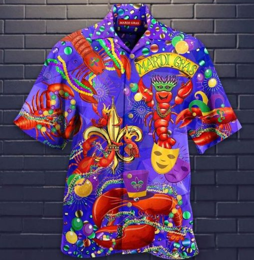 Happy Mardi Gras Shrimps Hawaii Shirt For Men And Women Ha14570