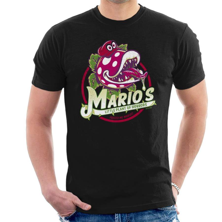 Super Mario Little Plant Of Horrors Men’s T-Shirt