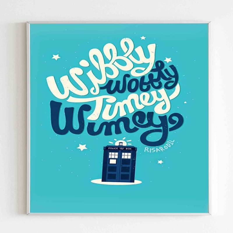 Blue Doctor Who Quote Tardis Poster - Poster Art Design