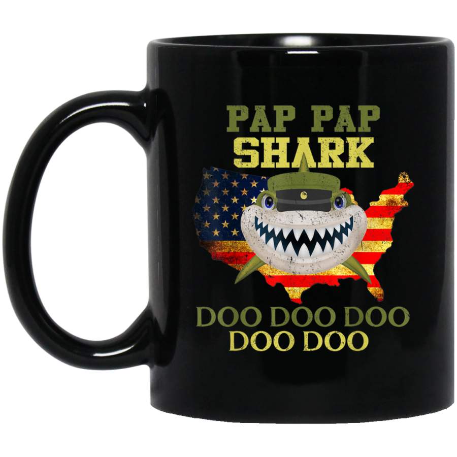 Army Shark Pap Pap Gift Lover Shirts Veterans Day  Mug